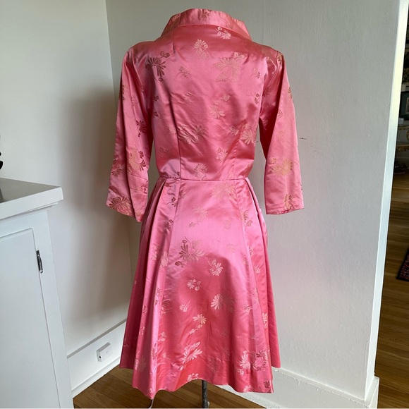 Vintage Dynasty for Lord & Taylor Kimono Jacket✨Pink Satin Brocade✨Cool history - Picture 13 of 17